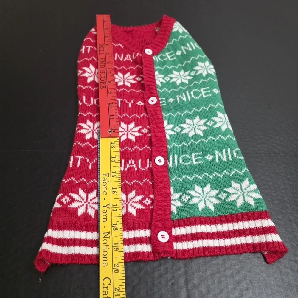 Play On Naughty Nice‎ XL Knit Dog Ugly Christmas Sweater